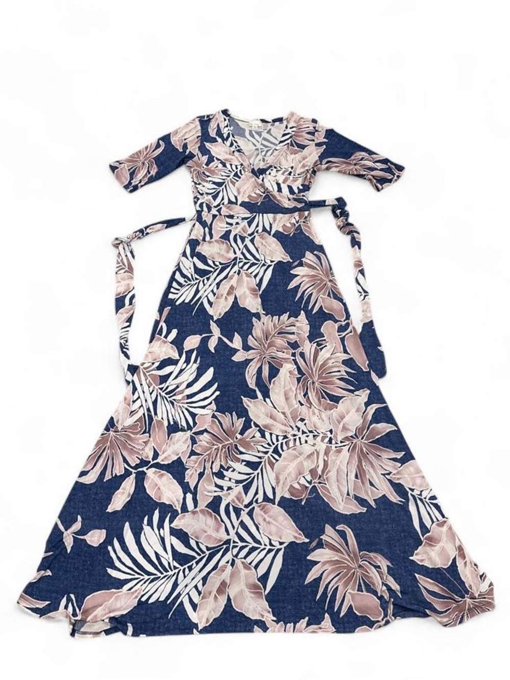 Olivia Matthews Blue and Cream Floral Top